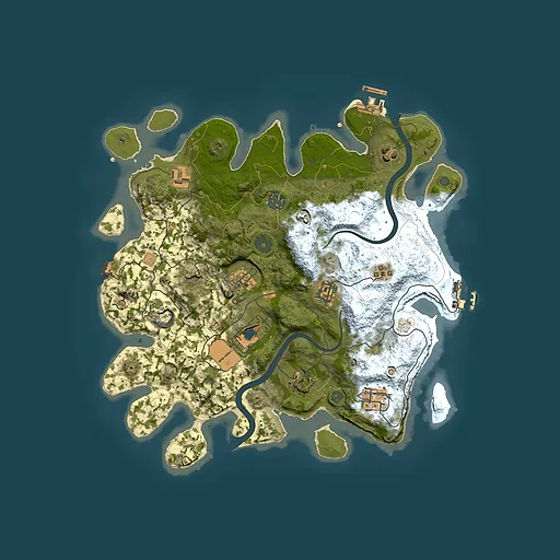 Rust map seed 2071928984, 3500x3500m top-down preview