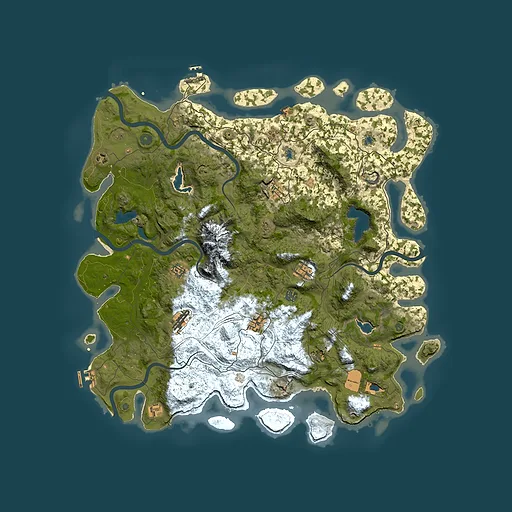 Rust map seed 1588221043, 5000x5000m top-down preview