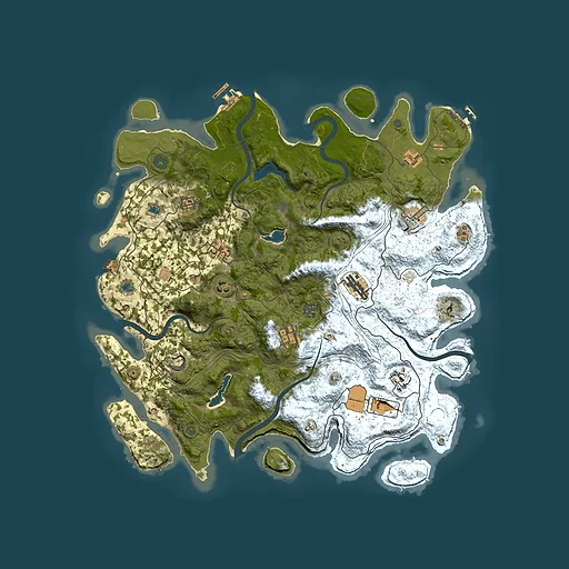 Rust map seed 221274481, 4500x4500m top-down preview