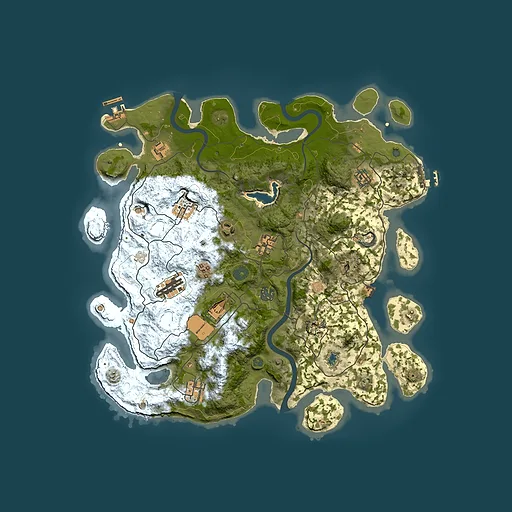 Rust map seed 977446245, 4000x4000m top-down preview