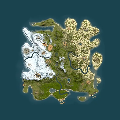 Rust map seed 2049283854, 4000x4000m top-down preview