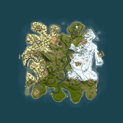 Rust map seed 1631027184, 3500x3500m top-down preview