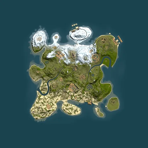 Rust map seed 743296141, 3000x3000m top-down preview