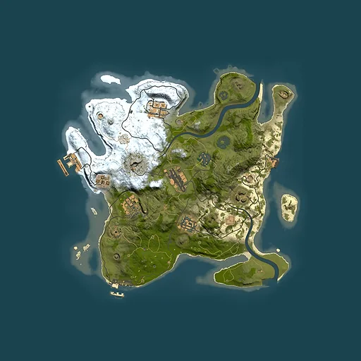 Rust map seed 1542244878, 3000x3000m top-down preview