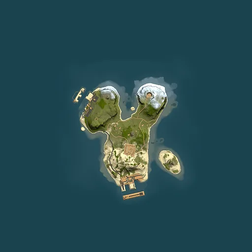 Rust map seed 383421849, 1500x1500m top-down preview