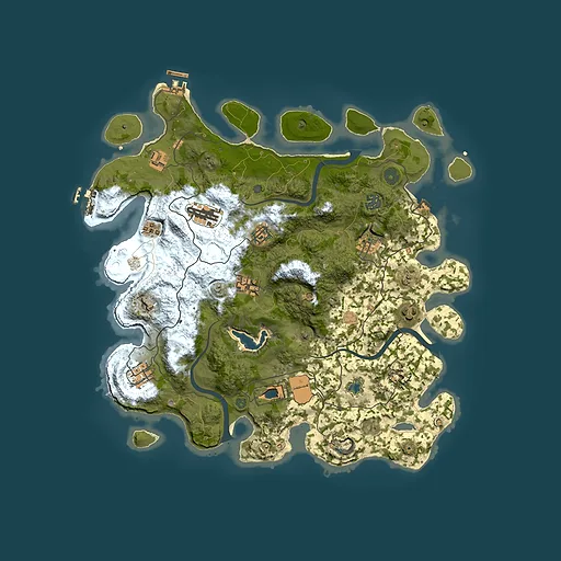 Rust map seed 1137986495, 4000x4000m top-down preview