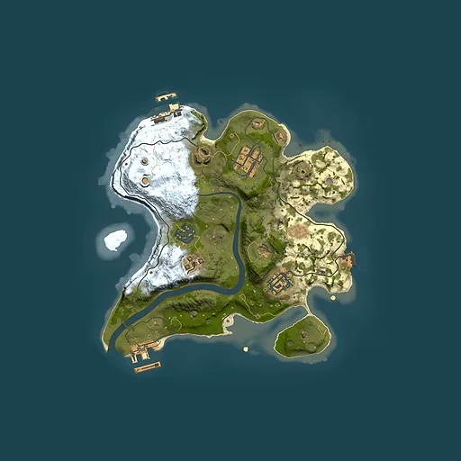 Rust map seed 2145936857, 2500x2500m top-down preview