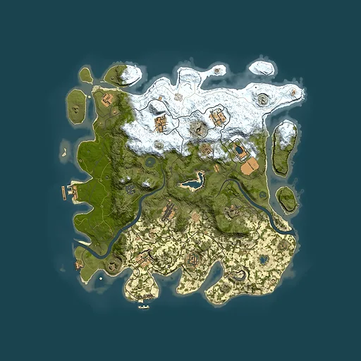 Rust map seed 2028609672, 4000x4000m top-down preview