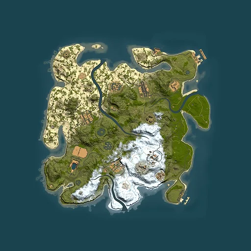 Rust map seed 1490939924, 3500x3500m top-down preview