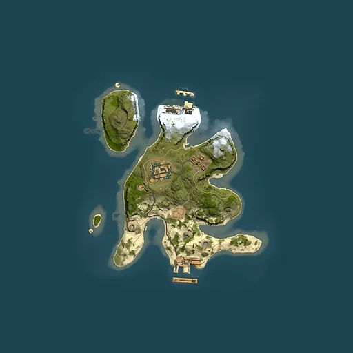 Rust map seed 1307614383, 2000x2000m top-down preview