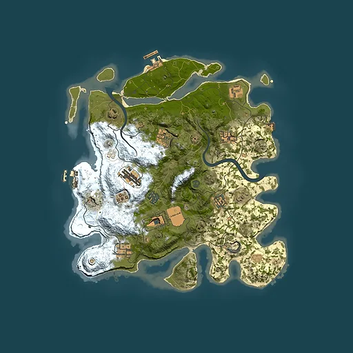 Rust map seed 1666823643, 3500x3500m top-down preview