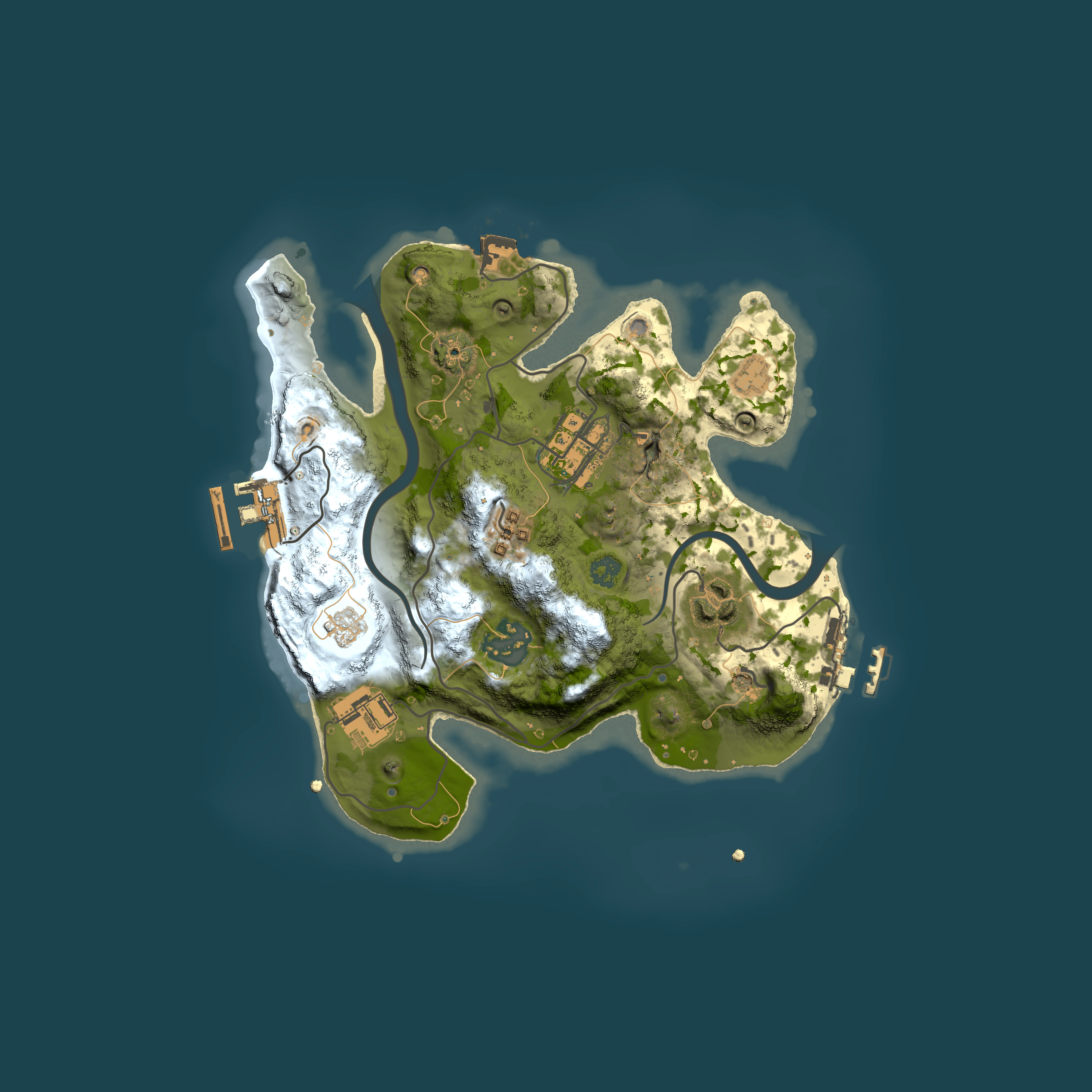 Full top-down render of Rust map seed 2125308904, 2500x2500m