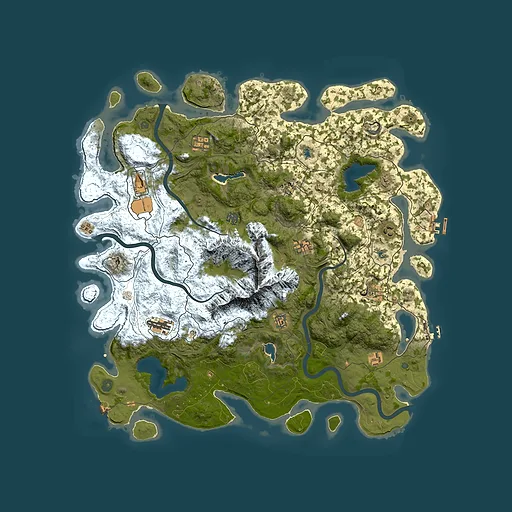 Rust map seed 261037199, 5000x5000m top-down preview
