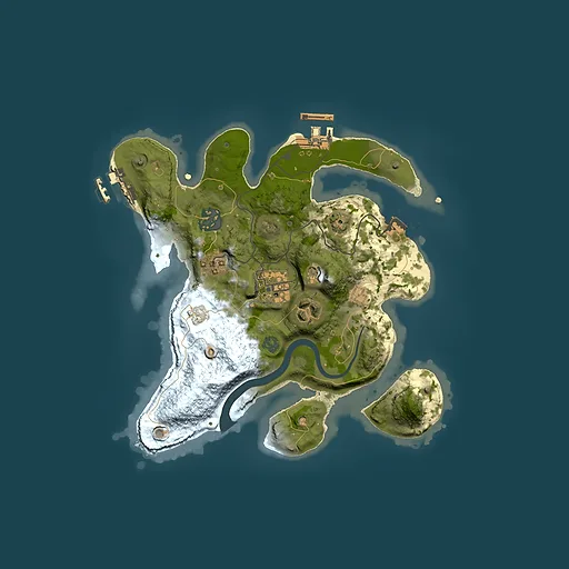 Rust map seed 1068016718, 2500x2500m top-down preview
