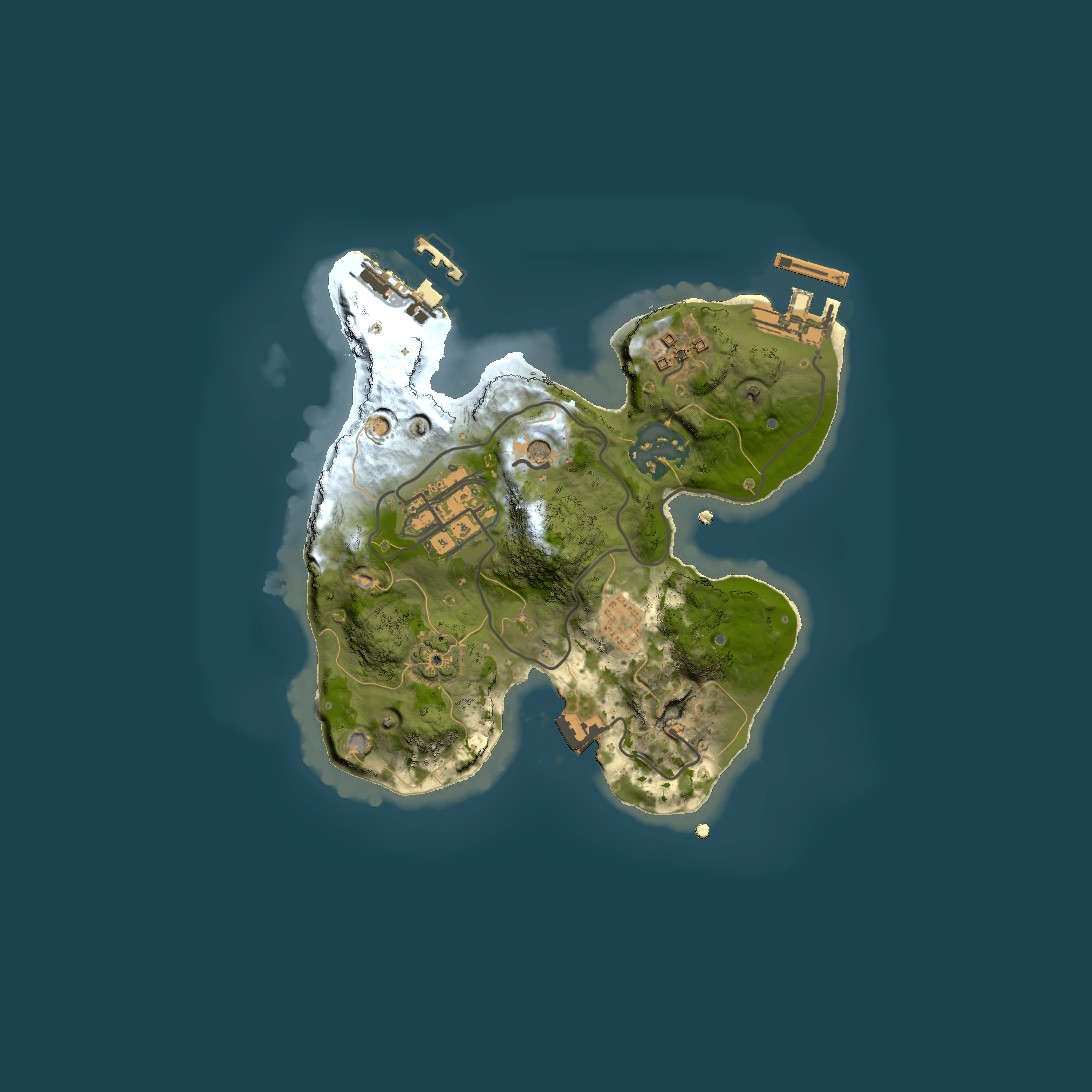 Full top-down render of Rust map seed 2093941922, 2000x2000m