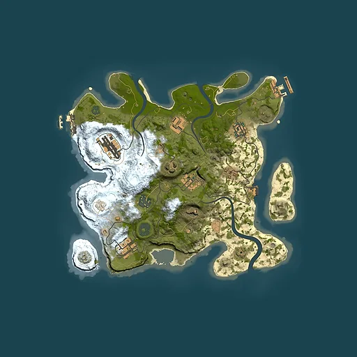 Rust map seed 1638851864, 3000x3000m top-down preview