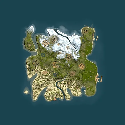 Rust map seed 1763378988, 3000x3000m top-down preview