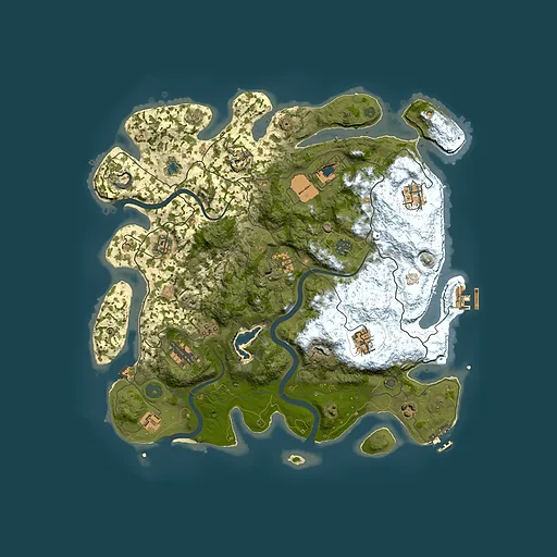 Rust map seed 832104703, 4000x4000m top-down preview