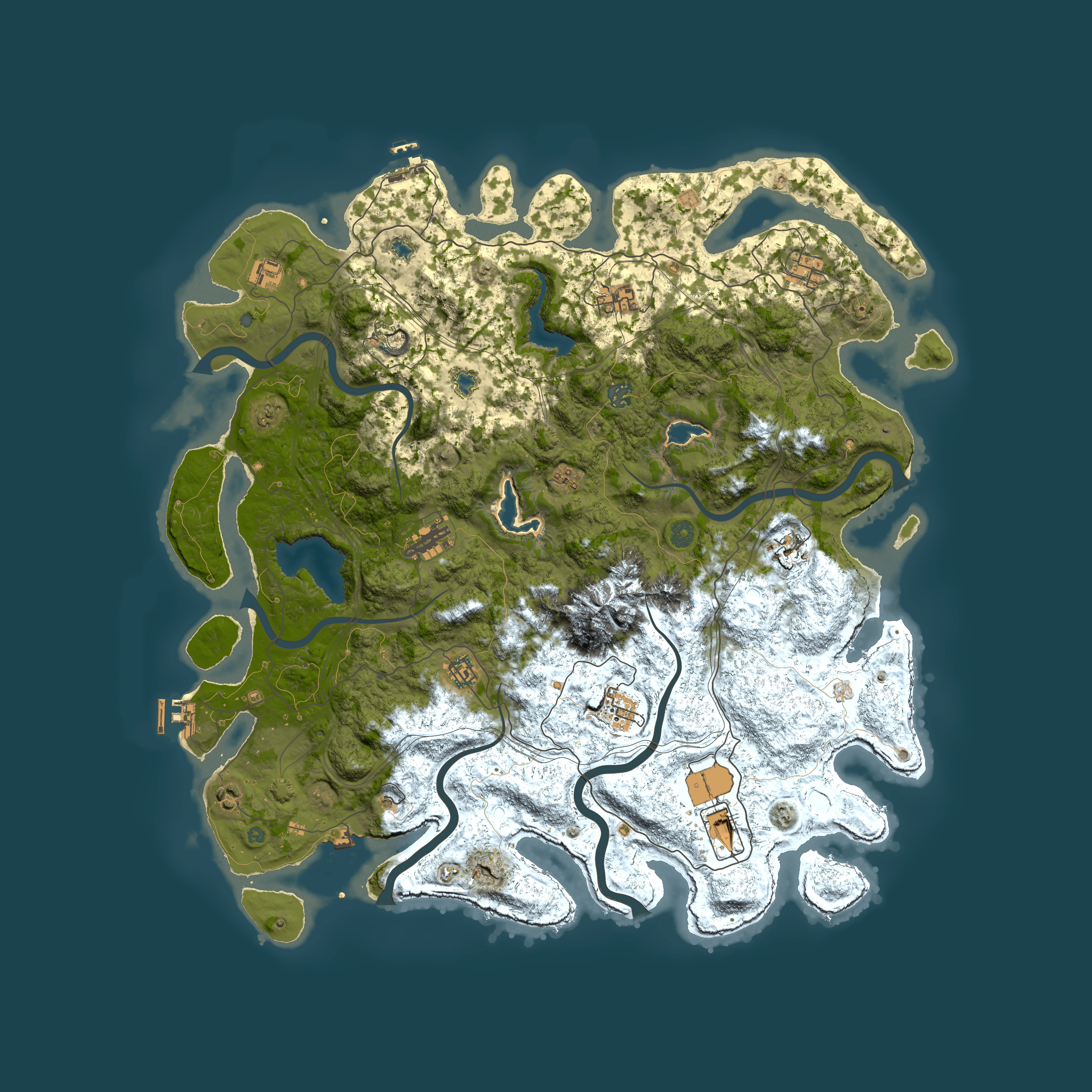 Full top-down render of Rust map seed 883482328, 5000x5000m