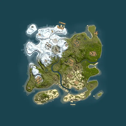 Rust map seed 231225035, 3000x3000m top-down preview