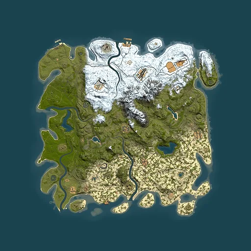 Rust map seed 2023777394, 5000x5000m top-down preview