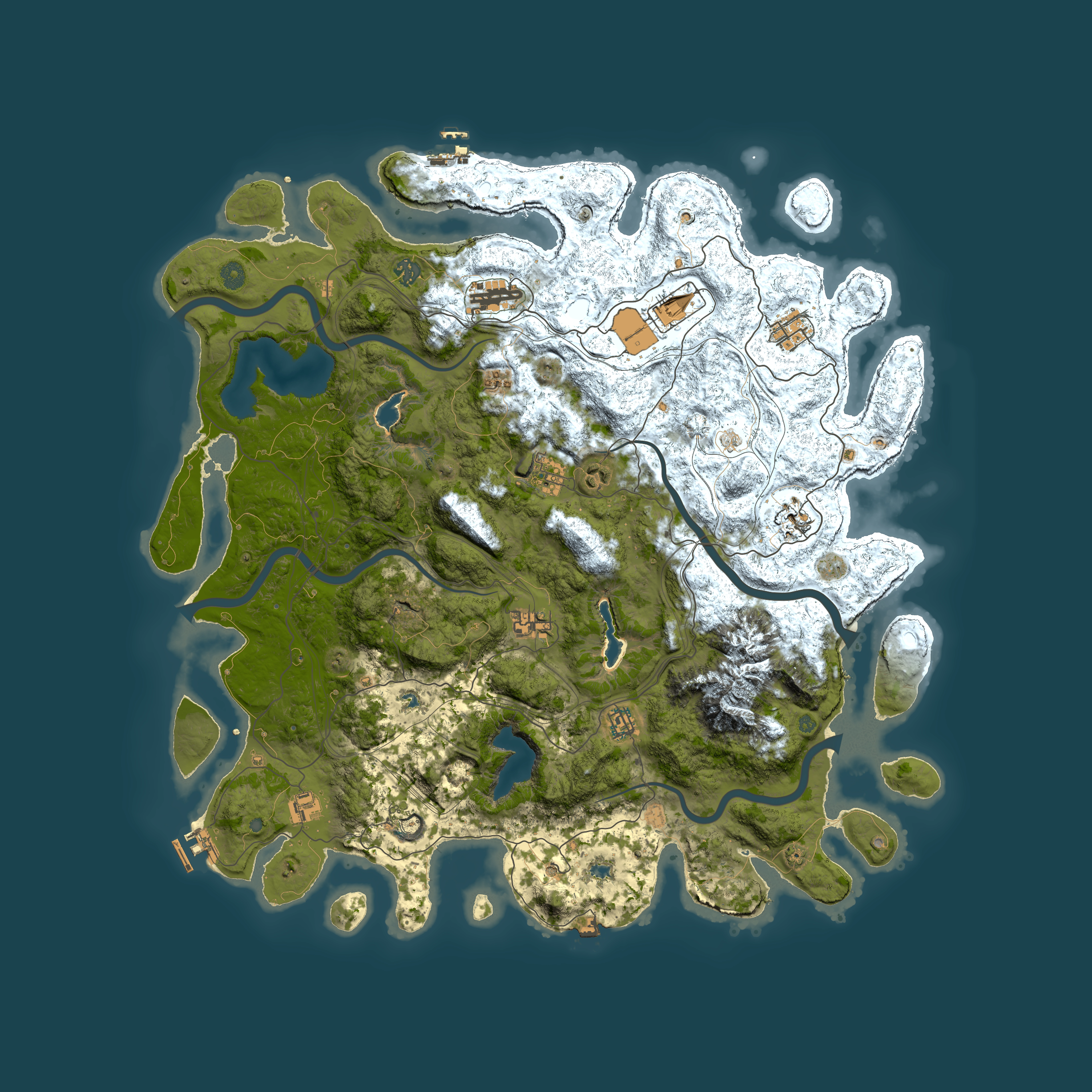 Full top-down render of Rust map seed 925226187, 5000x5000m