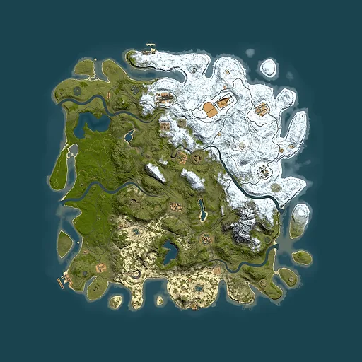 Rust map seed 925226187, 5000x5000m top-down preview