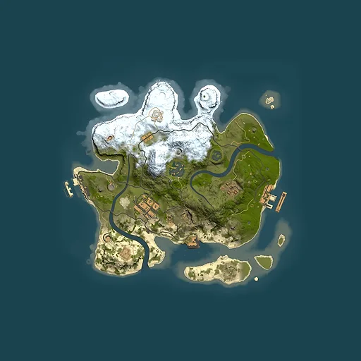 Rust map seed 1847847426, 2500x2500m top-down preview