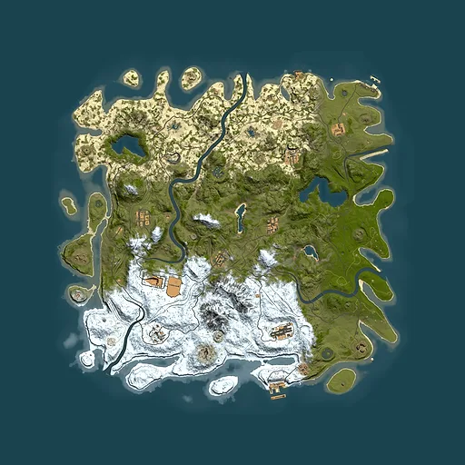 Rust map seed 491560525, 5000x5000m top-down preview