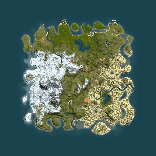 Rust map seed 733081555, 5000x5000m top-down preview