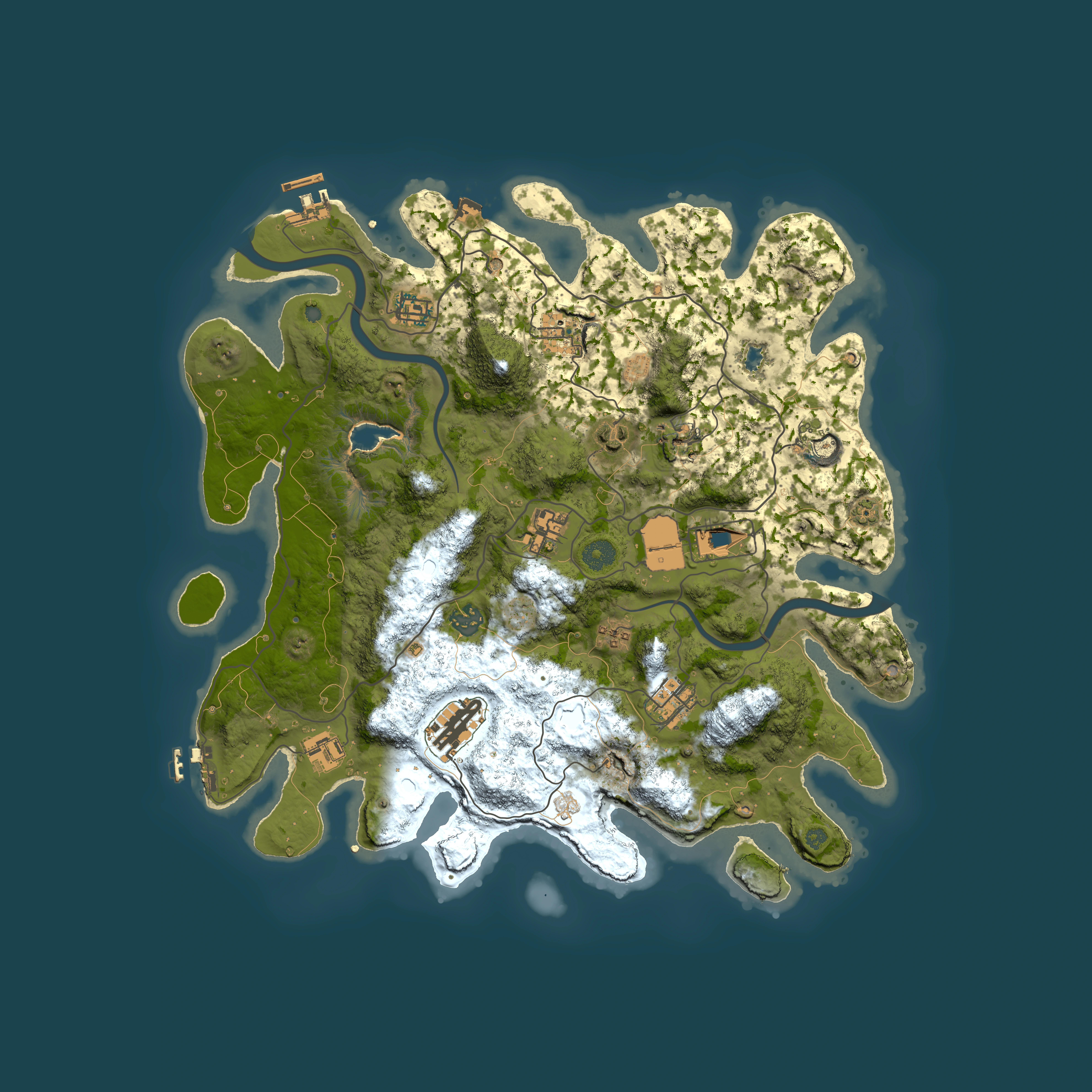Full top-down render of Rust map seed 347960399, 4000x4000m