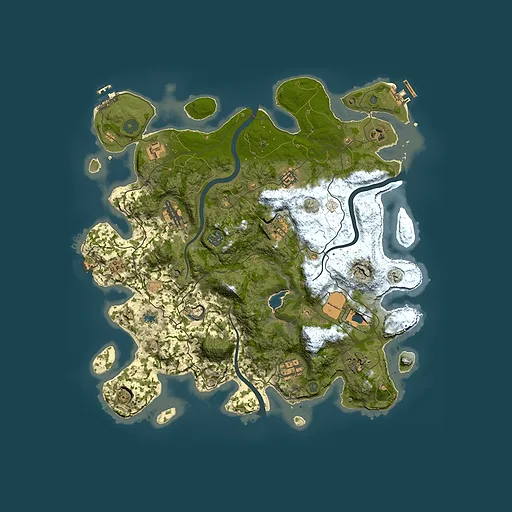 Rust map seed 1837221198, 4000x4000m top-down preview