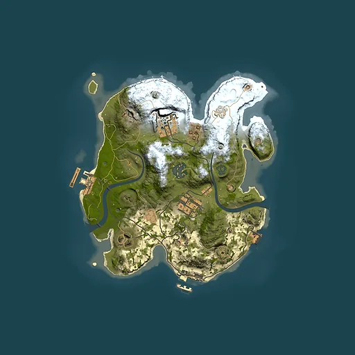 Rust map seed 932689051, 2500x2500m top-down preview
