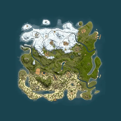 Rust map seed 1810303210, 4000x4000m top-down preview