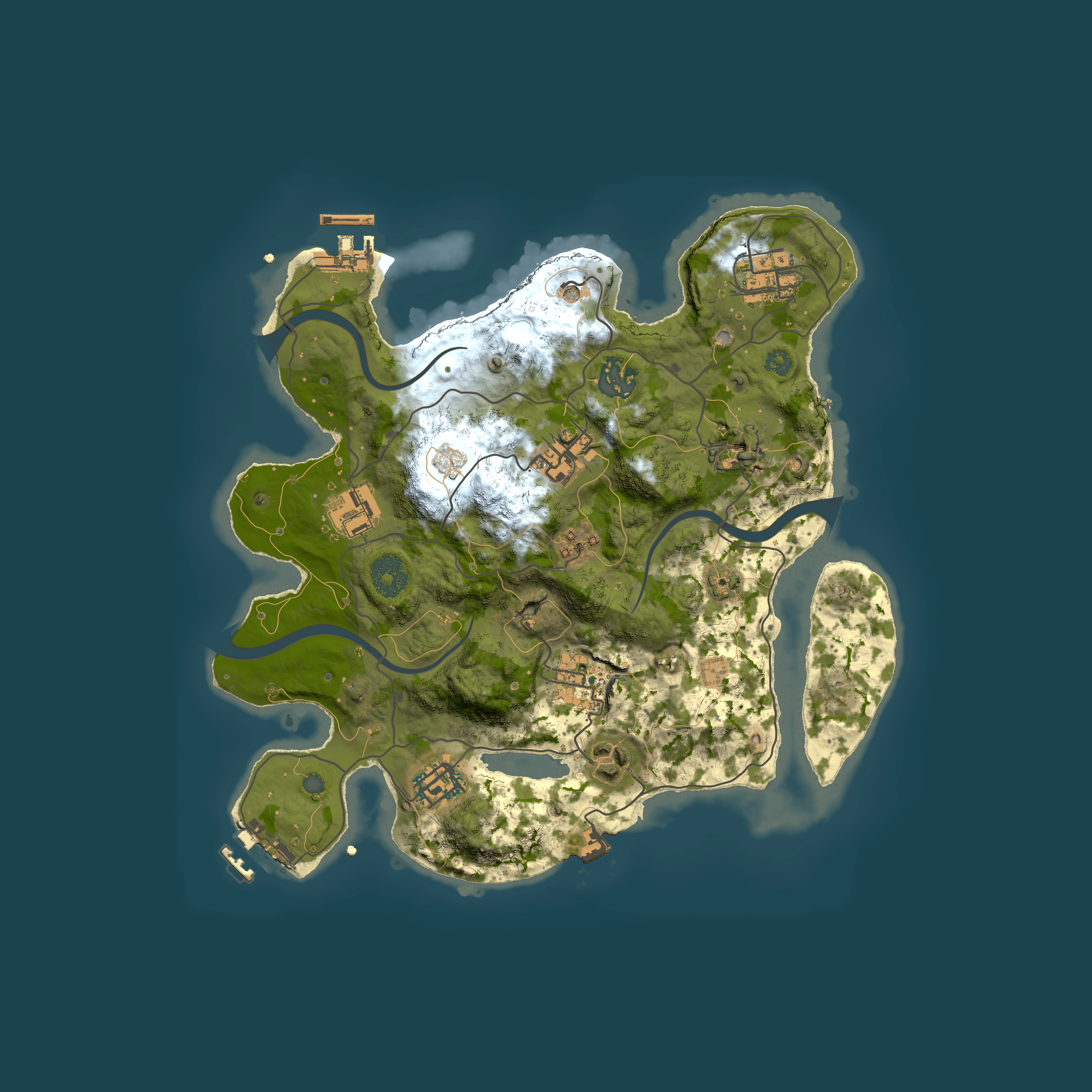 Full top-down render of Rust map seed 933889898, 3000x3000m
