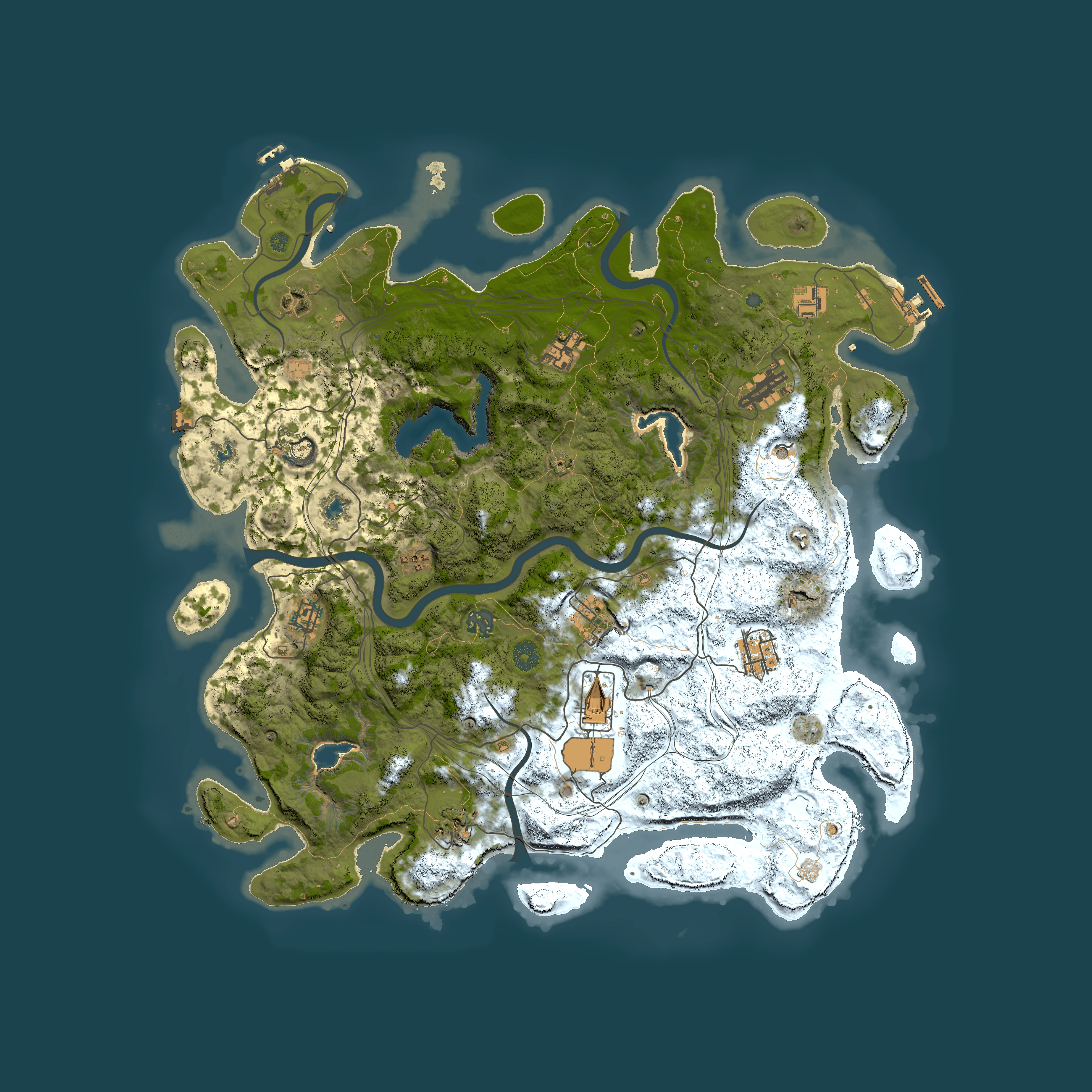 Full top-down render of Rust map seed 464834239, 4500x4500m