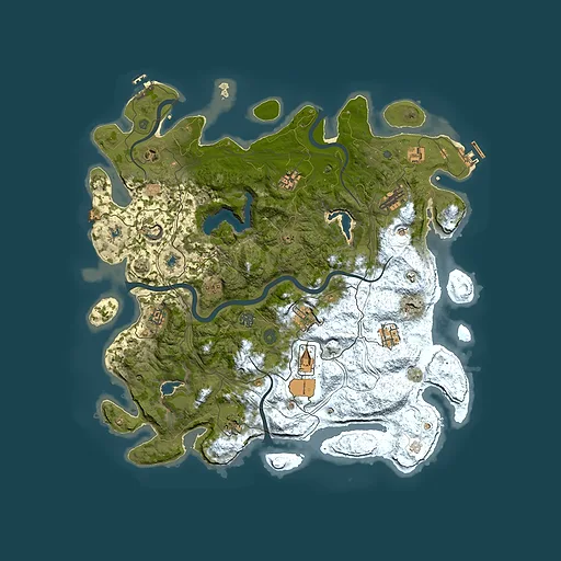 Rust map seed 464834239, 4500x4500m top-down preview