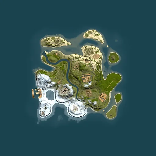 Rust map seed 460667371, 2500x2500m top-down preview