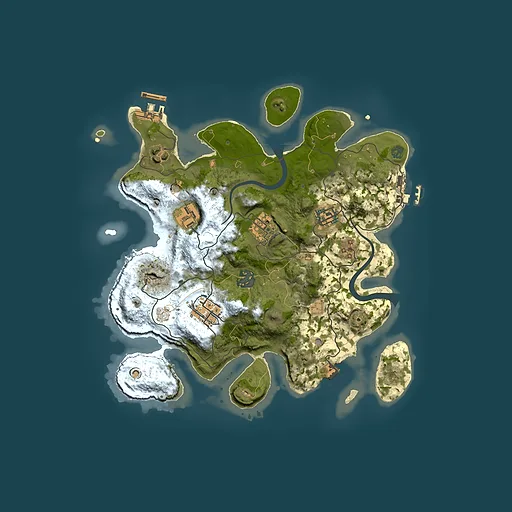Rust map seed 2111003621, 3000x3000m top-down preview