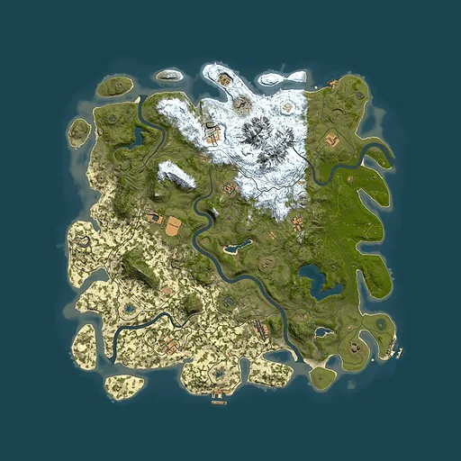 Rust map seed 1641163739, 5000x5000m top-down preview
