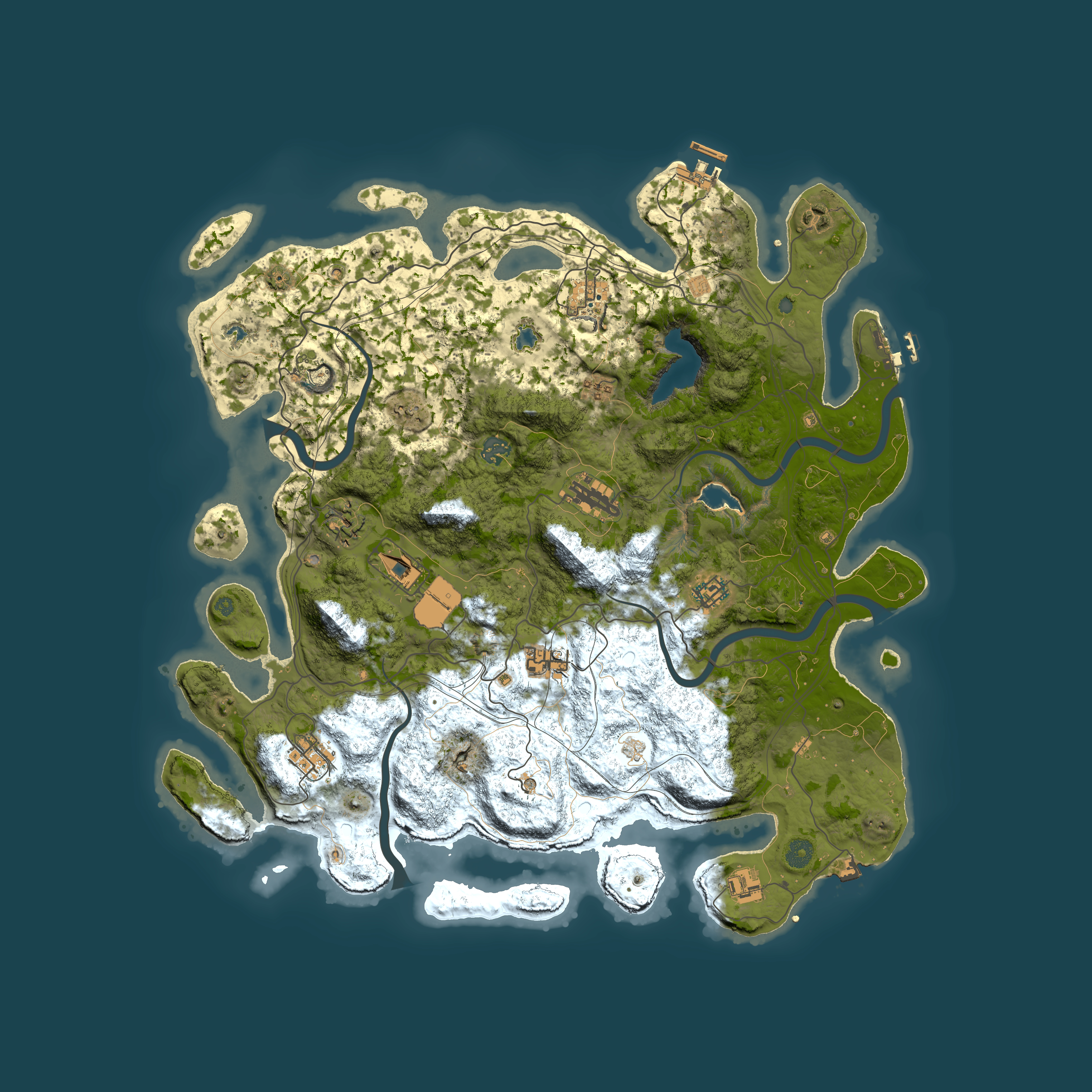 Full top-down render of Rust map seed 1283783087, 4500x4500m