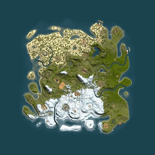 Rust map seed 1283783087, 4500x4500m top-down preview