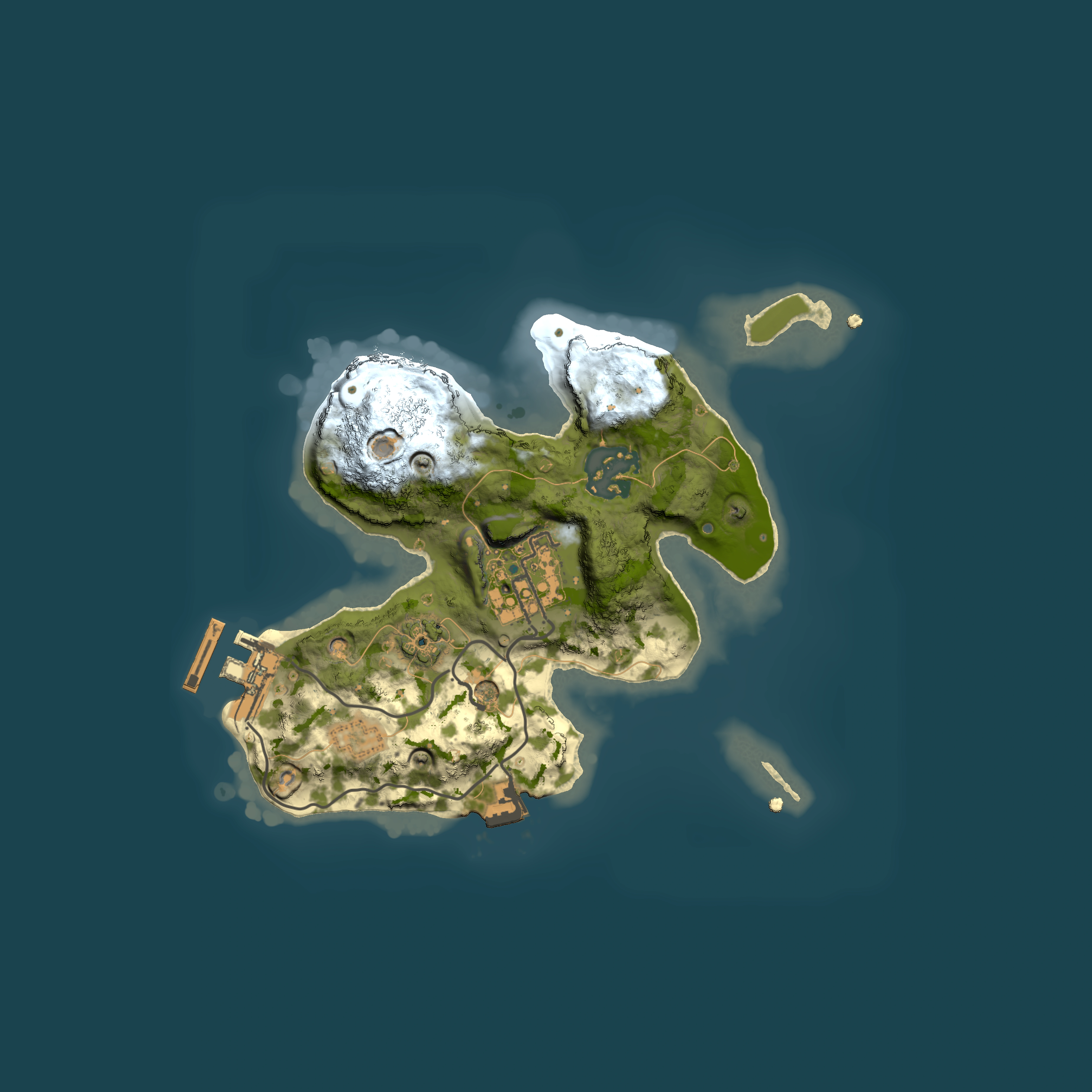 Full top-down render of Rust map seed 1624409444, 2000x2000m