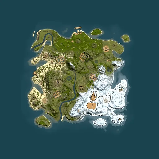 Rust map seed 966206096, 3500x3500m top-down preview