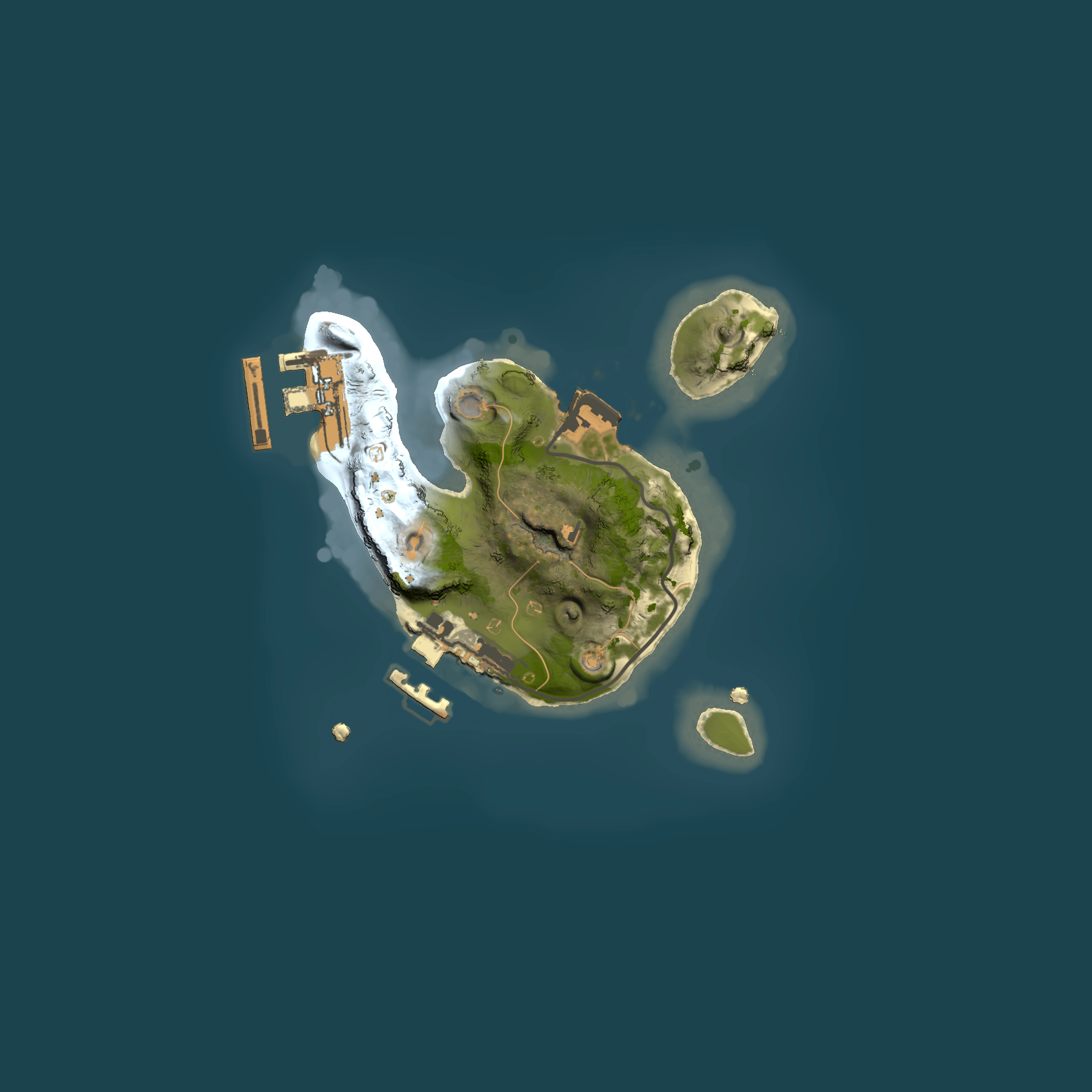 Full top-down render of Rust map seed 105752885, 1500x1500m