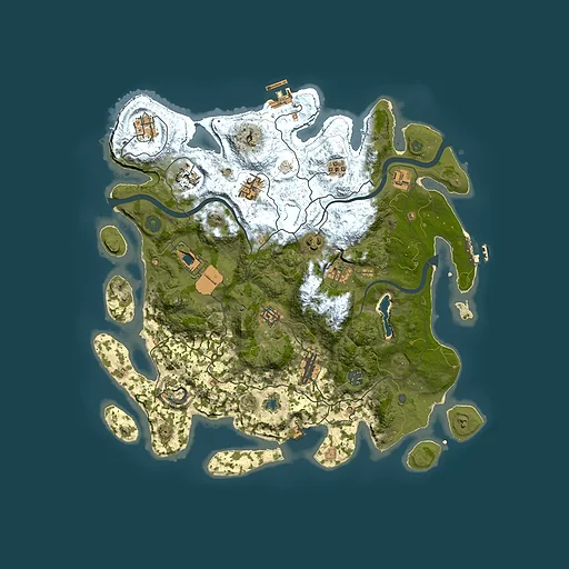 Rust map seed 1146324110, 4000x4000m top-down preview