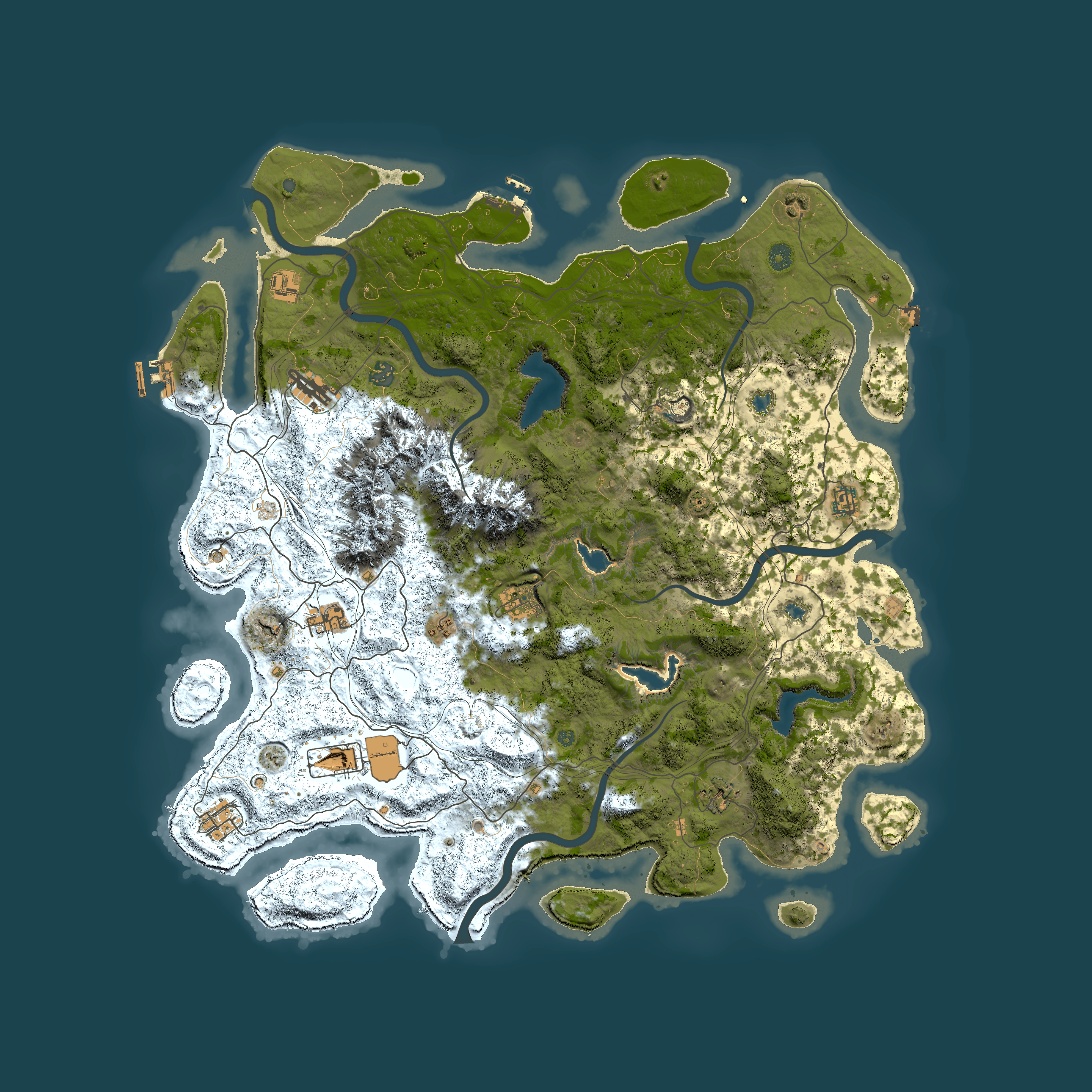 Full top-down render of Rust map seed 122659789, 5000x5000m