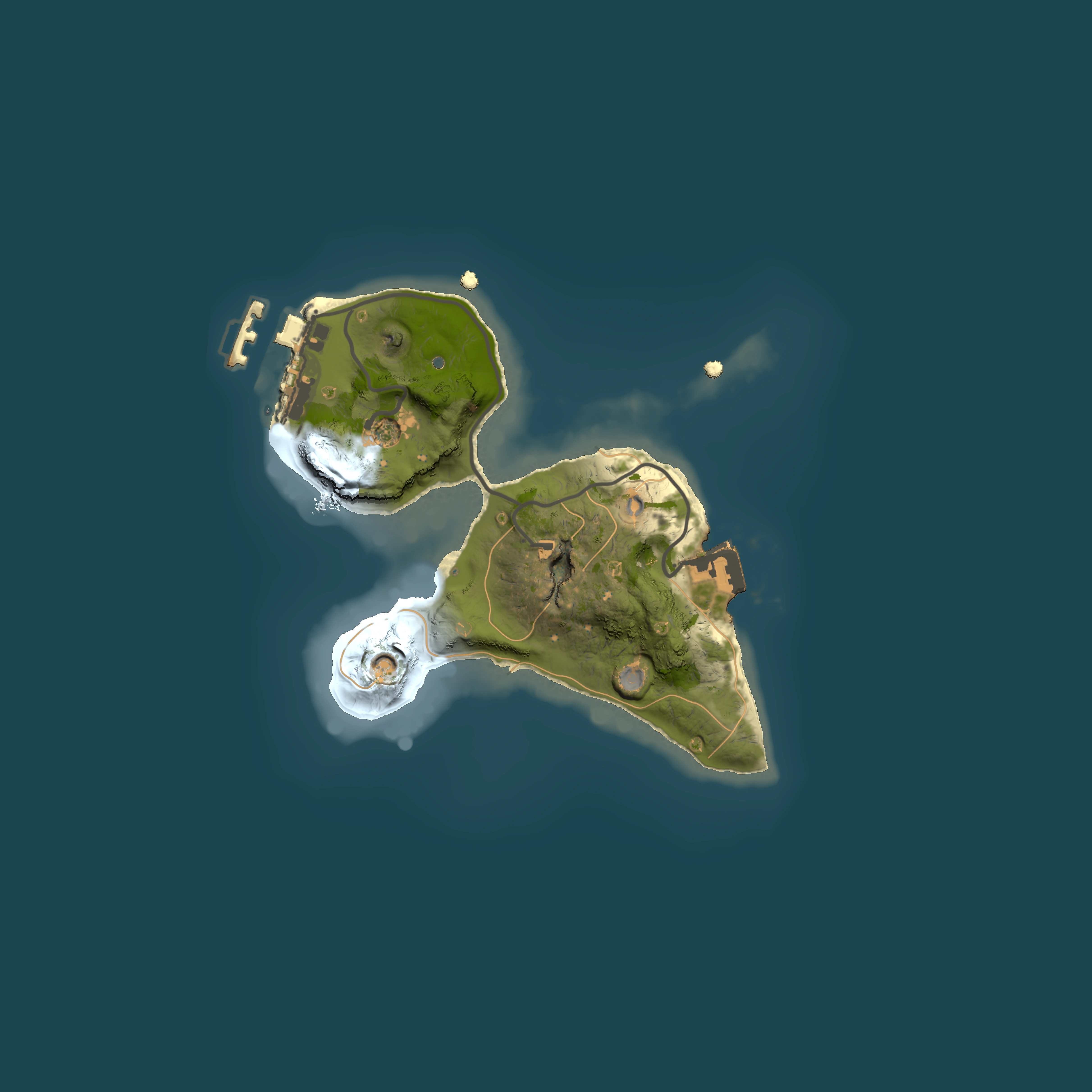 Full top-down render of Rust map seed 117352348, 1500x1500m