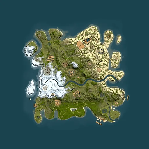 Rust map seed 1192957829, 3500x3500m top-down preview