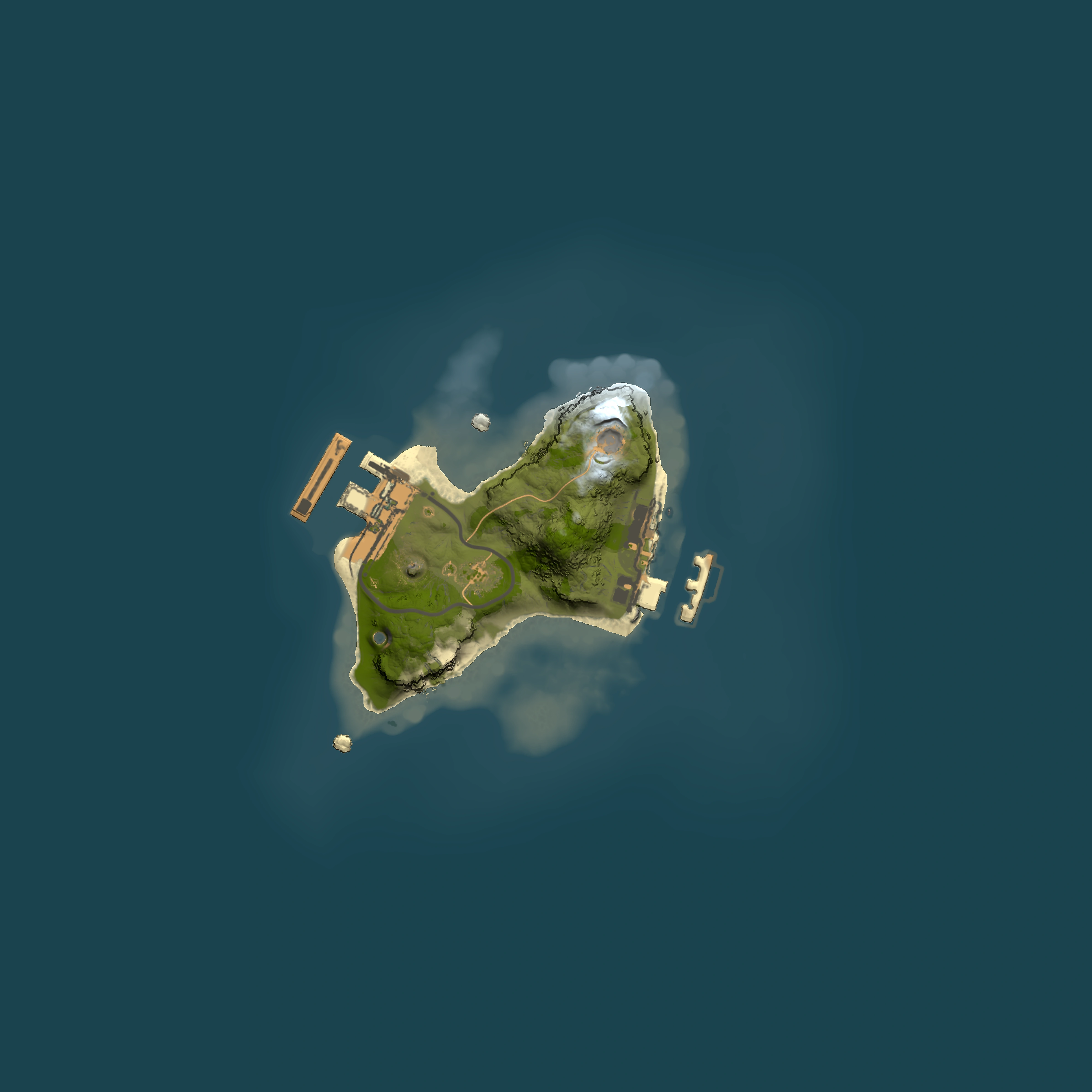 Full top-down render of Rust map seed 1363937445, 1500x1500m